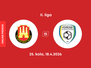 FK Inter Bratislava - FK Pohronie: ONLINE prenos zo zápasu 25. kola II. ligy.