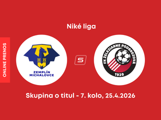 MFK Zemplín Michalovce - FK Železiarne Podbrezová: ONLINE prenos zo zápasu 7. kola skupiny o titul Niké ligy.