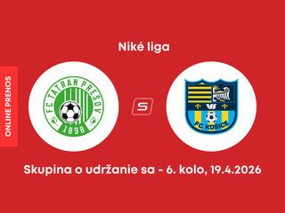 FC Tatran Prešov - FC Košice: ONLINE prenos zo zápasu 6. kola skupiny o udržanie sa v Niké lige.