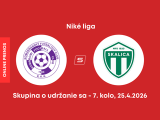 KFC Komárno - MFK Skalica: ONLINE prenos zo zápasu 7. kola skupiny o udržanie sa v Niké lige.