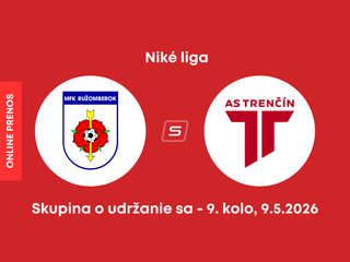 MFK Ružomberok - AS Trenčín: ONLINE prenos zo zápasu 9. kola skupiny o udržanie sa v Niké lige.
