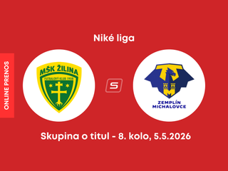 MŠK Žilina - MFK Zemplín Michalovce: ONLINE prenos zo zápasu 8. kola skupiny o titul Niké ligy.