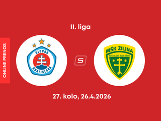 ŠK Slovan Bratislava B - MŠK Žilina B: ONLINE prenos zo zápasu 27. kola II. ligy.