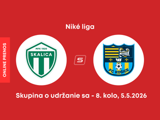 MFK Skalica - FC Košice: ONLINE prenos zo zápasu 8. kola skupiny o udržanie sa v Niké lige.