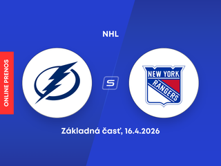 Tampa Bay Lightning - New York Rangers: ONLINE prenos zo zápasu NHL.