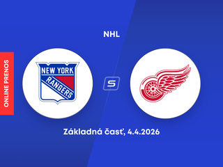 New York Rangers - Detroit Red Wings: ONLINE prenos zo zápasu NHL.