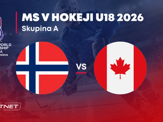 Nórsko - Kanada: ONLINE prenos zo skupiny B na MS v hokeji do 18 rokov 2026 (MS U18).