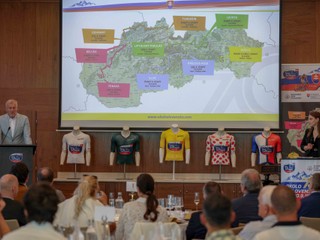 Záber z tlačovej konferencie k predstaveniu trasy 70. ročníka Okolo Slovenska.