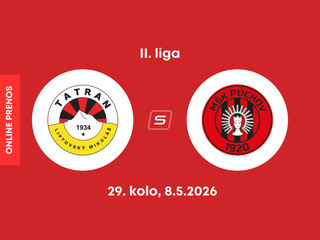 MFK Tatran Liptovský Mikuláš - MŠK Púchov: ONLINE prenos zo zápasu 29. kola II. ligy.