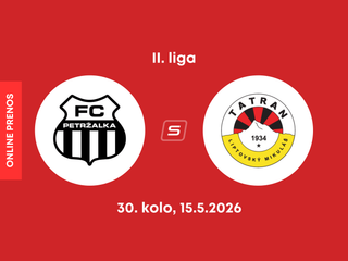 FC Petržalka - MFK Tatran Liptovský Mikuláš: ONLINE prenos zo zápasu 30. kola II. ligy.