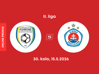 FK Pohronie - ŠK Slovan Bratislava B: ONLINE prenos zo zápasu 30. kola II. ligy.