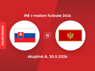 Slovensko vs. Čierna Hora: ONLINE prenos z ME v malom futbale 2026.