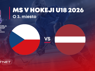 Česko - Lotyšsko: ONLINE prenos zo zápasu o bronz na MS v hokeji do 18 rokov 2026 (MS U18).