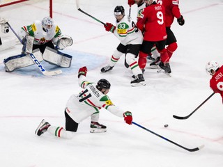 Switzerland's Roman Josi, right, scores the opening goal during the 2026 IIHF Men's Ice Hockey World Championship preliminary round group A match between Switzerland and Hungary in Zurich, Switzerland, Saturday, May 23, 2026. (Andreas Becker/Keystone via AP)