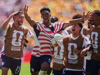 United States' Alex Freeman (16), second left, celebrates after scoring his side's second goal during the World Cup Group D soccer match between the United States and Australia in Seattle, Friday, June 19, 2026. (AP Photo/Manu Fernandez)
- Canada26
- Canada2026
- FIFA
- Mexico26
- Mexico2026
- soccer
- USA26
- USA2026
- worldcup
- worldcup26
- WorldCup2026
- futbol
- Canada26
- Canada2026
- FIFA
- Mexico26
- Mexico2026
- soccer
- USA26
- USA2026
- worldcup
- worldcup26
- WorldCup2026
- futbol