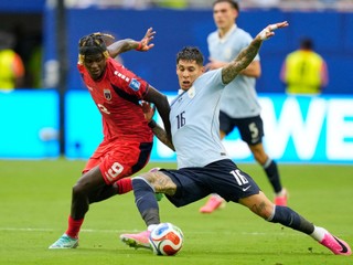 Uruguay's Mathias Olivera (16) and Cape Verde's Gilson Benchimol (9) battle for the ball during the World Cup Group H soccer match between Uruguay and Cape Verde in Miami Gardens, Fla., Sunday, June 21, 2026. (AP Photo/Rebecca Blackwell)

- Canada26
- Canada2026
- FIFA
- Mexico26
- Mexico2026
- soccer
- USA26
- USA2026
- worldcup
- worldcup26
- WorldCup2026
- futbol
- Canada26
- Canada2026
- FIFA
- Mexico26
- Mexico2026
- soccer
- USA26
- USA2026
- worldcup
- worldcup26
- WorldCup2026
- futbol