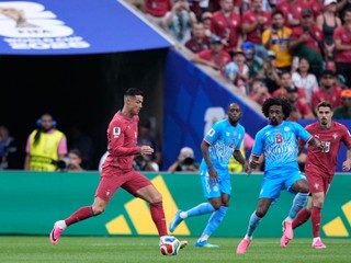 Portugal's Cristiano Ronaldo, left, runs with the ball during the World Cup Group K soccer match between Portugal and Congo in Houston, Wednesday, June 17, 2026. (AP Photo/Ashley Landis)

- Canada26
- Canada2026
- FIFA
- Mexico26
- Mexico2026
- soccer
- USA26
- USA2026
- worldcup
- worldcup26
- WorldCup2026
- futbol
- Canada26
- Canada2026
- FIFA
- Mexico26
- Mexico2026
- soccer
- USA26
- USA2026
- worldcup
- worldcup26
- WorldCup2026
- futbol
