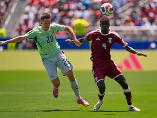 Switzerland's Michel Aebischer, left, and Qatar's Issa Laye fight for the ball during the World Cup Group B soccer match between Qatar and Switzerland in Santa Clara, Calif., near San Francisco, Saturday, June 13, 2026. (AP Photo/Eugene Hoshiko)

- Canada26
- Canada2026
- FIFA
- Mexico26
- Mexico2026
- soccer
- USA26
- USA2026
- worldcup
- worldcup26
- WorldCup2026
- futbol
- Canada26
- Canada2026
- FIFA
- Mexico26
- Mexico2026
- soccer
- USA26
- USA2026
- worldcup
- worldcup26
- WorldCup2026
- futbol