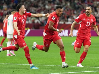Switzerland's Dan Ndoye (11), center, celebrates with teammates after scoring his side's second goal during the World Cup round of 32 soccer match between Switzerland and Algeria in Vancouver, British Columbia, Thursday, July 2, 2026. (AP Photo/Abbie Parr)

- Canada26
- Canada2026
- FIFA
- Mexico26
- Mexico2026
- soccer
- USA26
- USA2026
- worldcup
- worldcup26
- WorldCup2026
- futbol
- Canada26
- Canada2026
- FIFA
- Mexico26
- Mexico2026
- soccer
- USA26
- USA2026
- worldcup
- worldcup26
- WorldCup2026
- futbol