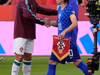 Portugal's Cristiano Ronaldo (7) shakes hands with Croatia's Luka Modric (10) before the World Cup round of 32 soccer match between Portugal and Croatia in Toronto, Thursday, July 2, 2026. (AP Photo/Mike Stewart)

- Canada26
- Canada2026
- FIFA
- Mexico26
- Mexico2026
- soccer
- USA26
- USA2026
- worldcup
- worldcup26
- WorldCup2026
- futbol
- Canada26
- Canada2026
- FIFA
- Mexico26
- Mexico2026
- soccer
- USA26
- USA2026
- worldcup
- worldcup26
- WorldCup2026
- futbol
