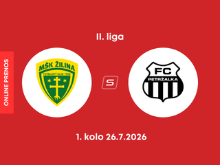 MŠK Žilina B - FC Petržalka: ONLINE prenos zo zápasu 1. kola II. ligy.
