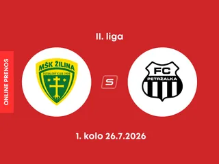 MŠK Žilina B - FC Petržalka: ONLINE prenos zo zápasu 1. kola II. ligy.