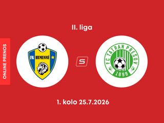 FK Humenné - FC Tatran Prešov: ONLINE prenos zo zápasu 1. kola II. ligy.