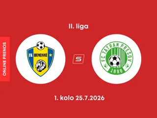 FK Humenné - FC Tatran Prešov: ONLINE prenos zo zápasu 1. kola II. ligy.