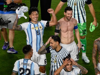Argentina's Lisandro Martinez (6) celebrates with Lionel Messi (10) after defeating Switzerland in the World Cup quarterfinal soccer match in Kansas City, Mo., Saturday, July 11, 2026. (AP Photo/Reed Hoffmann)
- Canada26
- Canada2026
- FIFA
- Mexico26
- Mexico2026
- soccer
- USA26
- USA2026
- worldcup
- worldcup26
- WorldCup2026
- futbol
- Canada26
- Canada2026
- FIFA
- Mexico26
- Mexico2026
- soccer
- USA26
- USA2026
- worldcup
- worldcup26
- WorldCup2026
- futbol