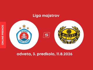 ŠK Slovan Bratislava - AIF Mjällby: ONLINE prenos z odvety 3. predkola Ligy majstrov.