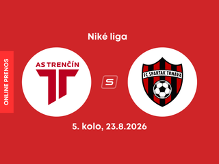 AS Trenčín - FC Spartak Trnava: ONLINE prenos zo zápasu 5. kola Niké ligy.