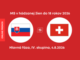 Slovensko - Švajčiarsko. ONLINE prenos zo zápasu MS v hádzanej žien do 18 rokov.