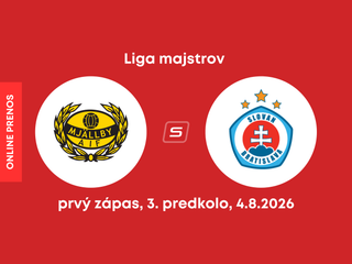 AIF Mjällby - ŠK Slovan Bratislava: ONLINE prenos z prvého zápasu 3. predkola Ligy majstrov.