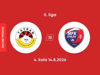 MFK Tatran Liptovský Mikuláš - MFK Zvolen: ONLINE prenos zo zápasu 4. kola II. ligy.
