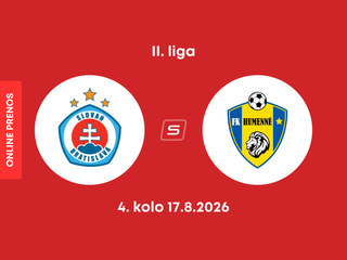 ŠK Slovan Bratislava B - FK Humenné: ONLINE prenos zo zápasu 4. kola II. ligy.