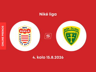 MFK Dukla Banská Bystrica - MŠK Žilina: ONLINE prenos zo zápasu 4. kola Niké ligy.