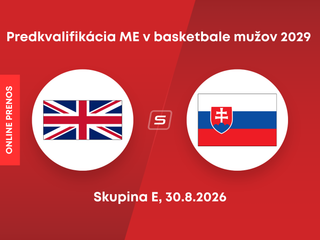 Veľká Británia - Slovensko: LIVE STREAM zo zápasu kvalifikácie na ME v basketbale mužov 2029.