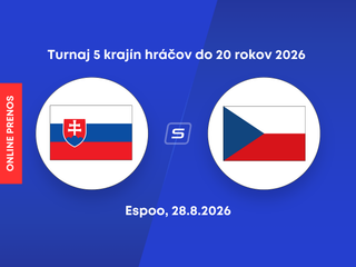 Slovensko U20 - Česko U20: ONLINE prenos zo zápasu na hokejovom Turnaji piatich krajín v Espoo.