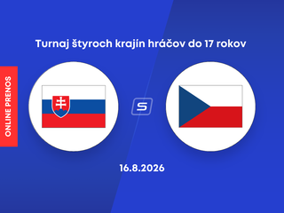 Slovensko - Česko: ONLINE prenos z turnaja 4 krajín hráčov do 17 rokov.
