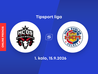 HC MONACObet Banská Bystrica - HKM Zvolen: ONLINE prenos zo zápasu 1. kola Tipsport ligy.