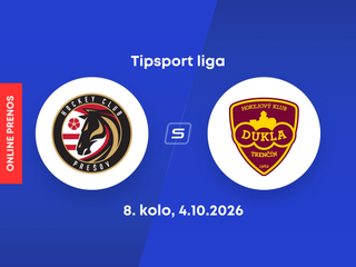 HC Prešov - HK Dukla Trenčín: ONLINE prenos zo zápasu 8. kola Tipsport ligy.