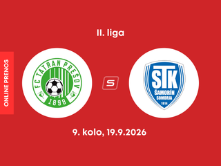 FC Tatran Prešov - FC ŠTK 1914 Šamorín: ONLINE prenos zo zápasu 9. kola II. ligy.