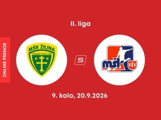 MŠK Žilina B - MŠK Považská Bystrica: ONLINE prenos zo zápasu 9. kola II. ligy.