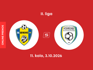 FK Humenné - FK Pohronie: ONLINE prenos zo zápasu 11. kola II. ligy.