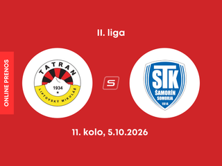 MFK Tatran Liptovský Mikuláš - FC ŠTK 1914 Šamorín: ONLINE prenos zo zápasu 11. kola II. ligy.