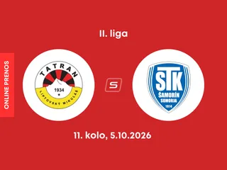MFK Tatran Liptovský Mikuláš - FC ŠTK 1914 Šamorín: ONLINE prenos zo zápasu 11. kola II. ligy.