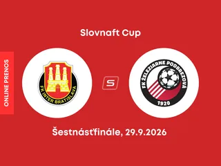 Inter Bratislava - Podbrezová: ONLINE prenos zo zápasu 4. kola Slovnaft Cupu.