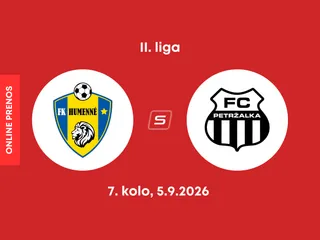 FK Humenné - FC Petržalka: ONLINE prenos zo zápasu 7. kola II. ligy.