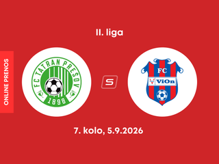 FC Tatran Prešov - FC ViOn Zlaté Moravce: ONLINE prenos zo zápasu 7. kola II. ligy.