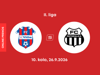 FC ViOn Zlaté Moravce - FC Petržalka: ONLINE prenos zo zápasu 10. kola II. ligy.